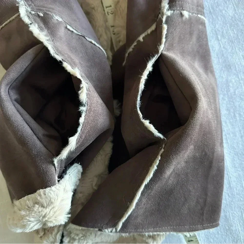 Faux Leather Womens S Open Front Vest Boho Western Country Equestrian Cowgirl - Picture 5 of 10